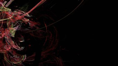 Fantezi kaotik renkli fraktal desen. Soyut Fraktal şekiller. 3D render resimde arka plan veya duvar kağıdı.