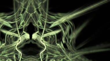 Fantezi kaotik renkli fraktal desen. Soyut Fraktal şekiller. 3D render resimde arka plan veya duvar kağıdı.