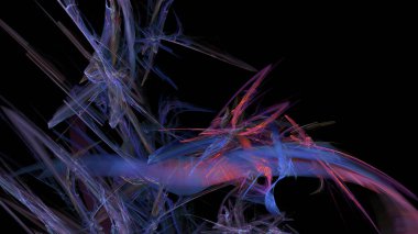 Fantezi kaotik renkli fraktal desen. Soyut Fraktal şekiller. 3D render resimde arka plan veya duvar kağıdı.