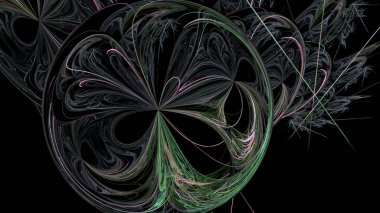 Fantezi kaotik renkli fraktal desen. Soyut Fraktal şekiller. 3D render resimde arka plan veya duvar kağıdı.