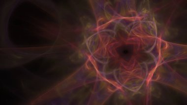 Fantezi kaotik renkli fraktal desen. Soyut Fraktal şekiller. 3D render resimde arka plan veya duvar kağıdı.