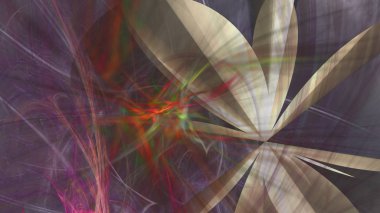 Fantezi kaotik renkli fraktal desen. Soyut Fraktal şekiller. 3D render resimde arka plan veya duvar kağıdı.