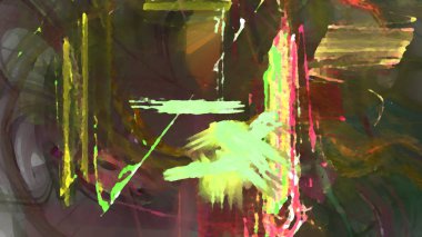 Fantezi kaotik renkli fraktal desen. Soyut Fraktal şekiller. 3D render resimde arka plan veya duvar kağıdı.