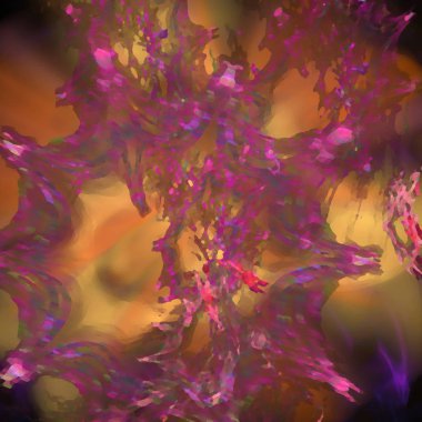 Fantezi kaotik renkli fraktal desen. Soyut Fraktal şekiller. 3D render resimde arka plan veya duvar kağıdı.