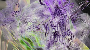 Fantezi kaotik renkli fraktal desen. Soyut Fraktal şekiller. 3D render resimde arka plan veya duvar kağıdı.