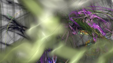 Fantezi kaotik renkli fraktal desen. Soyut Fraktal şekiller. 3D render resimde arka plan veya duvar kağıdı.