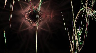 Fantezi kaotik renkli fraktal desen. Soyut Fraktal şekiller. 3D render resimde arka plan veya duvar kağıdı.