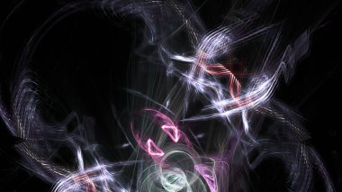 Fantezi kaotik renkli fraktal desen. Soyut Fraktal şekiller. 3D render resimde arka plan veya duvar kağıdı.