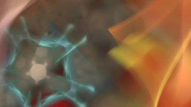 Fantezi kaotik renkli fraktal desen. Soyut Fraktal şekiller. 3D render resimde arka plan veya duvar kağıdı.