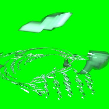 Fantezi kaotik renkli fraktal desen. Soyut Fraktal şekiller. 3D render resimde arka plan veya duvar kağıdı.