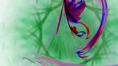 Fantezi kaotik renkli fraktal desen. Soyut Fraktal şekiller. 3D render resimde arka plan veya duvar kağıdı.