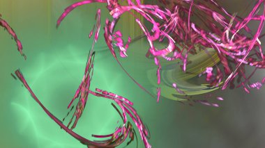 Fantezi kaotik renkli fraktal desen. Soyut Fraktal şekiller. 3D render resimde arka plan veya duvar kağıdı