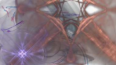 Fantezi kaotik renkli fraktal desen. Soyut Fraktal şekiller. 3D render resimde arka plan veya duvar kağıdı