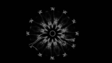 Fantezi kaotik renkli fraktal desen. Soyut Fraktal şekiller. 3D render resimde arka plan veya duvar kağıdı