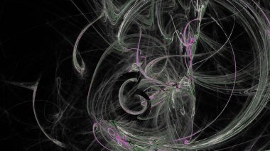 Fantezi kaotik renkli fraktal desen. Soyut Fraktal şekiller. 3D render resimde arka plan veya duvar kağıdı