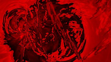 Fantezi kaotik renkli fraktal desen. Soyut Fraktal şekiller. 3D render resimde arka plan veya duvar kağıdı