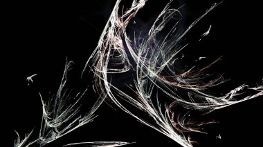 Fantezi kaotik renkli fraktal desen. Soyut Fraktal şekiller. 3D render resimde arka plan veya duvar kağıdı