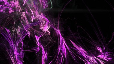 Fantezi kaotik renkli fraktal desen. Soyut Fraktal şekiller. 3D render resimde arka plan veya duvar kağıdı