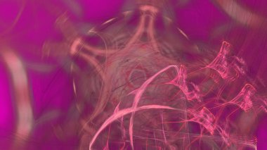 Fantezi kaotik renkli fraktal desen. Soyut Fraktal şekiller. 3D render resimde arka plan veya duvar kağıdı