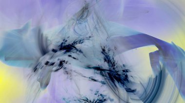 Fantezi kaotik renkli fraktal desen. Soyut Fraktal şekiller. 3D render resimde arka plan veya duvar kağıdı