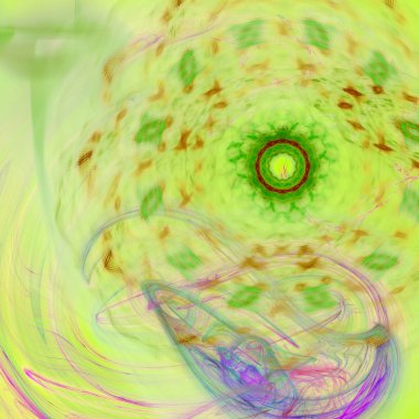 Fantezi kaotik renkli fraktal desen. Soyut Fraktal şekiller. 3D render resimde arka plan veya duvar kağıdı.