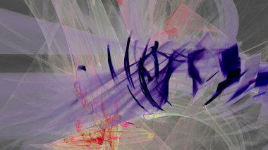 Fantezi kaotik renkli fraktal desen. Soyut Fraktal şekiller. 3D render resimde arka plan veya duvar kağıdı