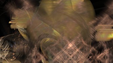 Fantezi kaotik renkli fraktal desen. Soyut Fraktal şekiller. 3D render resimde arka plan veya duvar kağıdı.