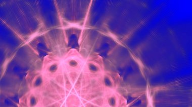 Fantezi kaotik renkli fraktal desen. Soyut Fraktal şekiller. 3D render resimde arka plan veya duvar kağıdı