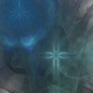 Fantezi kaotik renkli fraktal desen. Soyut Fraktal şekiller. 3D render resimde arka plan veya duvar kağıdı.