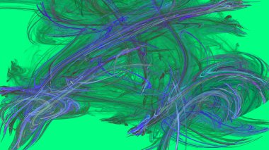 Fantezi kaotik renkli fraktal desen. Soyut Fraktal şekiller. 3D render resimde arka plan veya duvar kağıdı