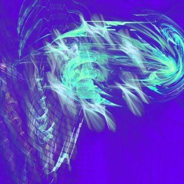 Fantezi kaotik renkli fraktal desen. Soyut Fraktal şekiller. 3D render resimde arka plan veya duvar kağıdı