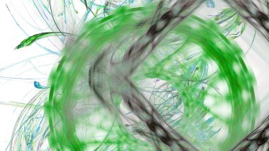 Fantezi kaotik renkli fraktal desen. Soyut Fraktal şekiller. 3D render resimde arka plan veya duvar kağıdı