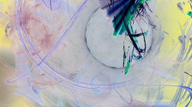 Fantezi kaotik renkli fraktal desen. Soyut Fraktal şekiller. 3D render resimde arka plan veya duvar kağıdı