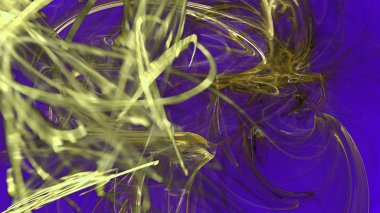 Fantezi kaotik renkli fraktal desen. Soyut Fraktal şekiller. 3D render resimde arka plan veya duvar kağıdı