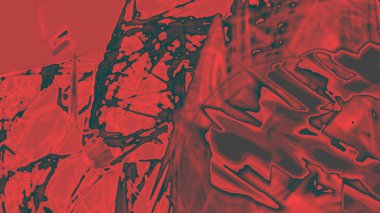 Fantezi kaotik renkli fraktal desen. Soyut Fraktal şekiller. 3D render resimde arka plan veya duvar kağıdı