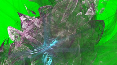 Fantezi kaotik renkli fraktal desen. Soyut Fraktal şekiller. 3D render resimde arka plan veya duvar kağıdı