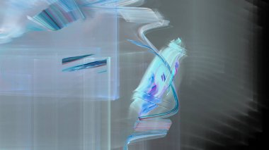 Fantezi kaotik renkli fraktal desen. Soyut Fraktal şekiller. 3D render resimde arka plan veya duvar kağıdı