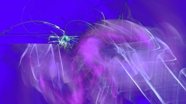 Fantezi kaotik renkli fraktal desen. Soyut Fraktal şekiller. 3D render resimde arka plan veya duvar kağıdı