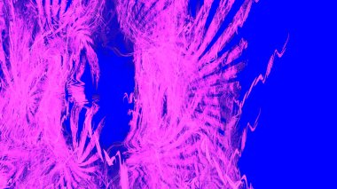 Fantezi kaotik renkli fraktal desen. Soyut Fraktal şekiller. 3D render resimde arka plan veya duvar kağıdı