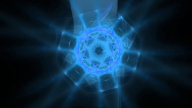 Fantezi kaotik renkli fraktal desen. Soyut Fraktal şekiller. 3D render resimde arka plan veya duvar kağıdı