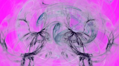 Fantezi kaotik renkli fraktal desen. Soyut Fraktal şekiller. 3D render resimde arka plan veya duvar kağıdı