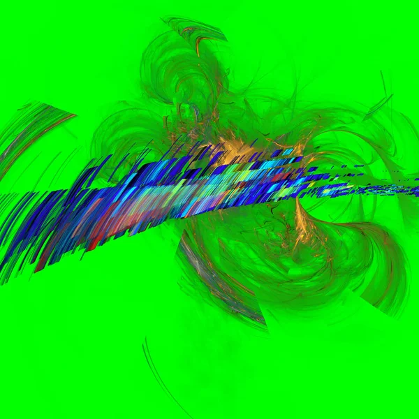 Fantasie chaotische kleurrijke fractale patroon. Abstracte fractale vormen. 3D rendering afbeelding achtergrond of behang — Stockfoto