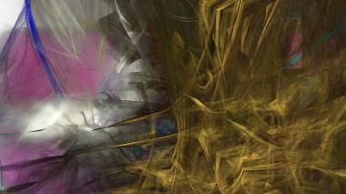 Fantezi kaotik renkli fraktal desen. Soyut Fraktal şekiller. 3D render resimde arka plan veya duvar kağıdı