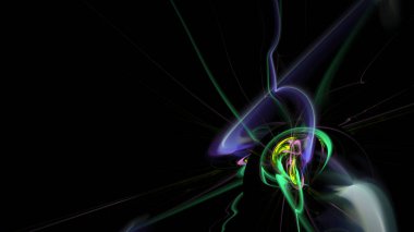 Fantezi kaotik renkli fraktal desen. Soyut Fraktal şekiller. 3D render resimde arka plan veya duvar kağıdı