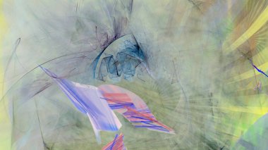 Fantezi kaotik renkli fraktal desen. Soyut Fraktal şekiller. 3D render resimde arka plan veya duvar kağıdı