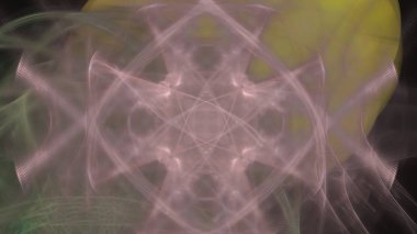 Fantezi kaotik renkli fraktal desen. Soyut Fraktal şekiller. 3D render resimde arka plan veya duvar kağıdı