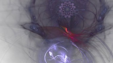 Fantezi kaotik renkli fraktal desen. Soyut Fraktal şekiller. 3D render resimde arka plan veya duvar kağıdı