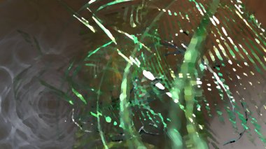 Fantezi kaotik renkli fraktal desen. Soyut Fraktal şekiller. 3D render resimde arka plan veya duvar kağıdı