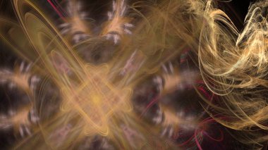 Fantezi kaotik renkli fraktal desen. Soyut Fraktal şekiller. 3D render resimde arka plan veya duvar kağıdı