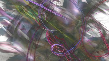 Fantezi kaotik renkli fraktal desen. Soyut Fraktal şekiller. 3D render resimde arka plan veya duvar kağıdı